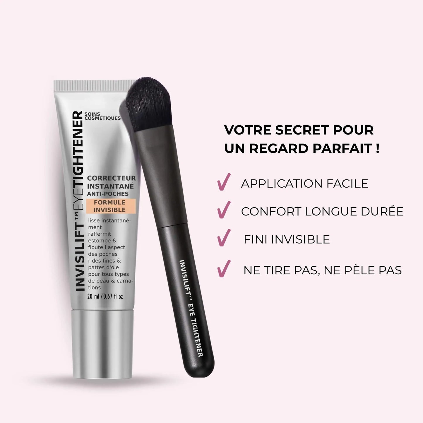InvisiLift™ - Réduit les Poches & Ridules dès 3 minutes.